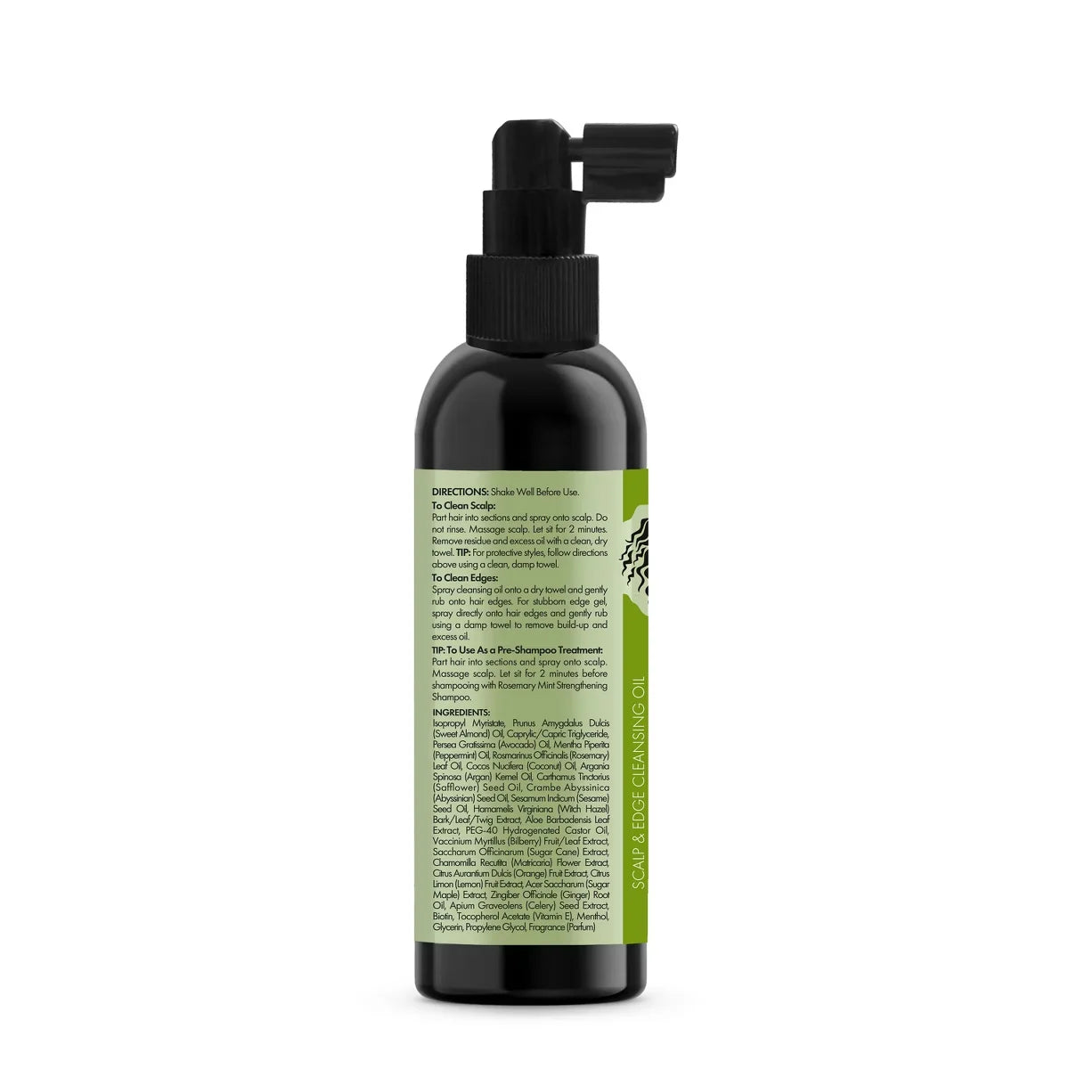 Mielle Organics Rosemary Mint Scalp & Edge Cleansing Hair Oil - 4 fl oz: Paraben-Free, Sulfate-Free, Textured Hair
