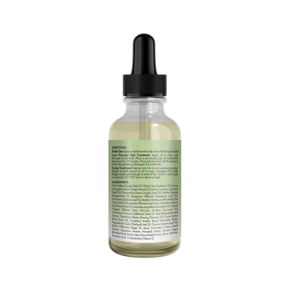 Mielle Organics Rosemary Mint Light Scalp & Hair Strengthening Oil - 2 fl oz: Paraben-Free, Sulfate-Free, Daily Use, Textured & All Hair Types