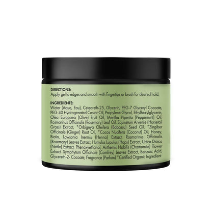 Mielle Organics Rosemary Mint Strengthening Edge Gel - 2oz: For Textured & Curly Hair, Paraben-Free