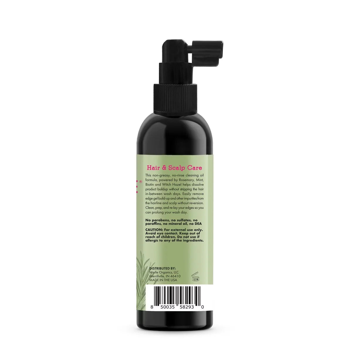 Mielle Organics Rosemary Mint Scalp & Edge Cleansing Hair Oil - 4 fl oz: Paraben-Free, Sulfate-Free, Textured Hair