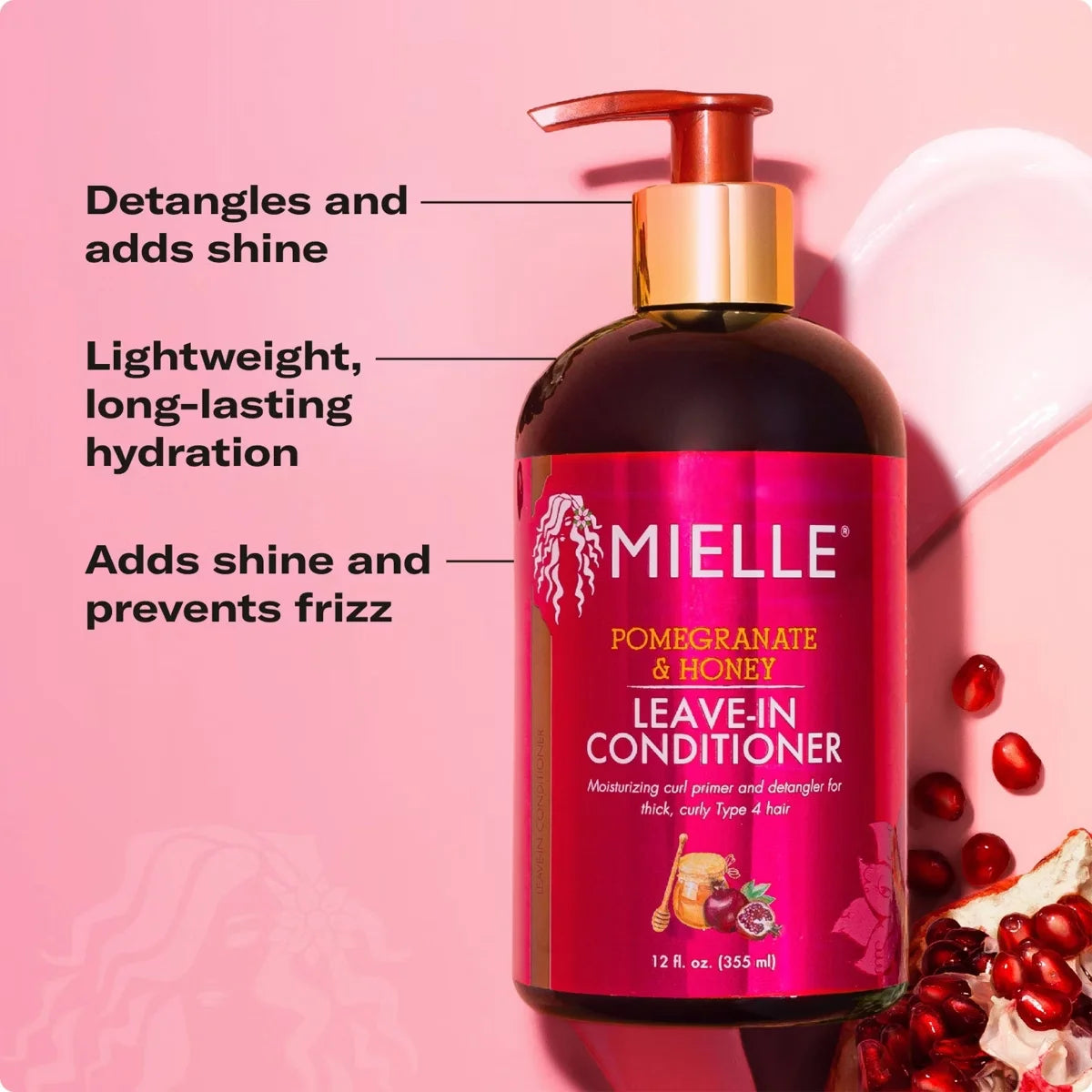 Mielle Organics Pomegranate & Honey 12 fl oz Curl Smoothie + Leave-In Conditioner
