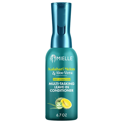 Mielle Organics Kalahari Melon & Aloe Vera Deep Hydration Multi-Tasking Leave-In Conditioner - 6.7 fl oz: Cream, Daily Use