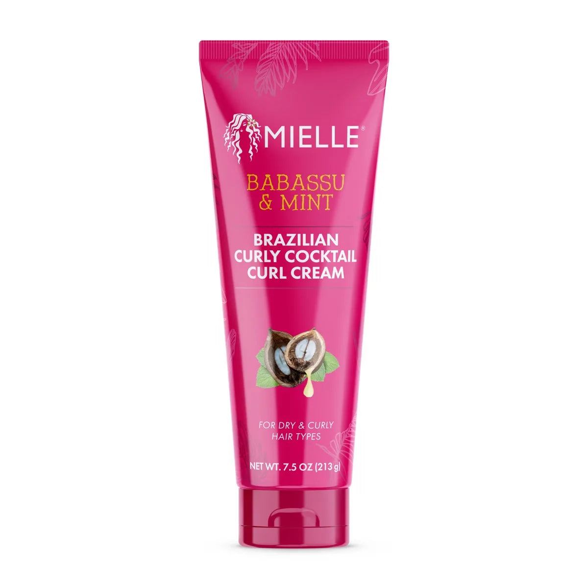 Mielle Organics Babassu Brazilian Curly Cocktail Curl Cream - 7.5oz: Curl Enhancing, All Hair Types, Daily Use