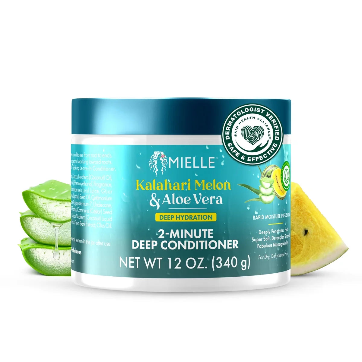 Mielle Organics Kalahari Melon & Aloe Vera Deep Hydration 2-Minute Deep Conditioner - 12 fl oz