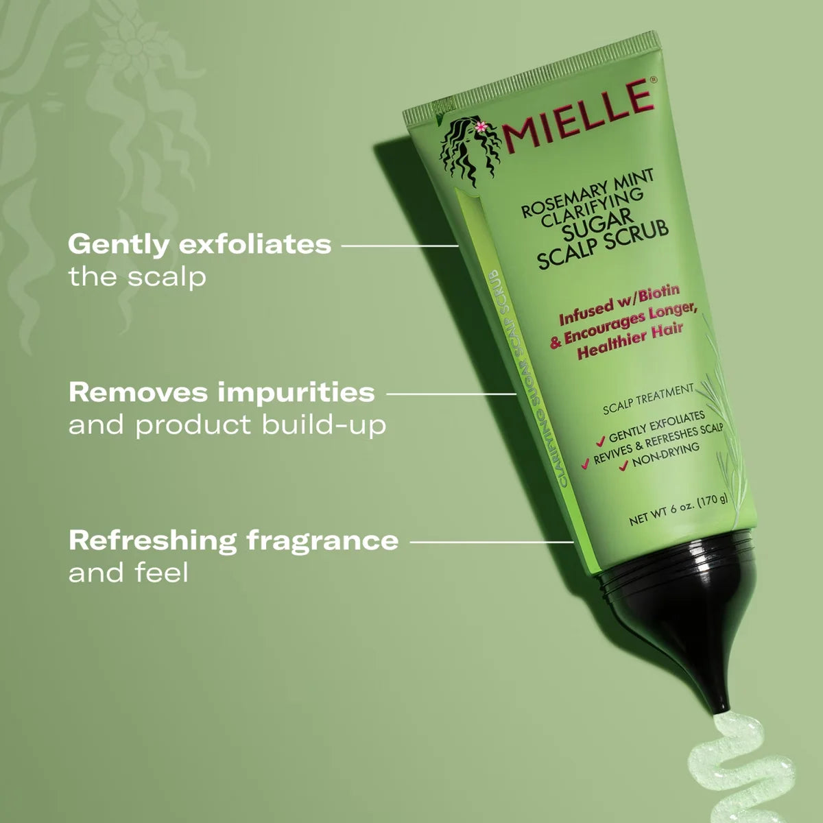 Mielle Organics Rosemary Mint Clarifying Sugar Scalp Scrub - 6oz
