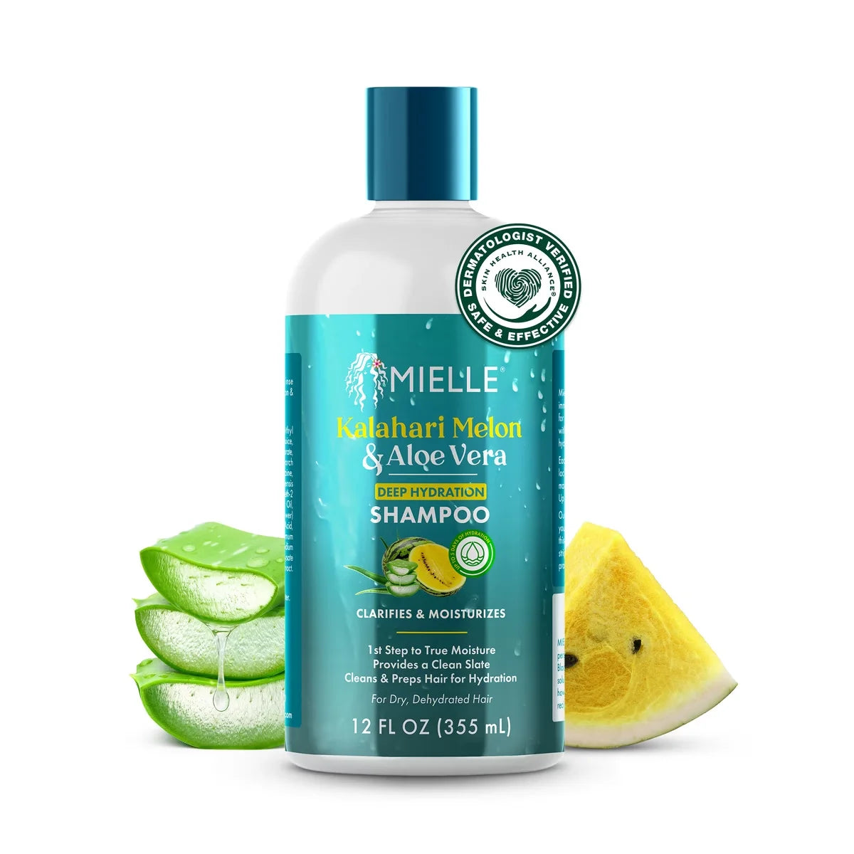 Mielle Organics Kalahari Melon & Aloe Vera Deep Hydration Shampoo - 12 fl oz: Cream, Daily Use, Basic Cleansing, Strengthening