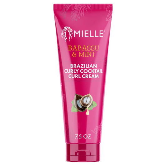 Mielle Organics Babassu Brazilian Curly Cocktail Curl Cream - 7.5oz: Curl Enhancing, All Hair Types, Daily Use