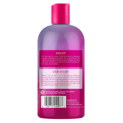 Mielle Organics Scalp Soothing Shampoo - Lavender & Lychee - 12 fl oz: For Textured Hair, Liquid Formula