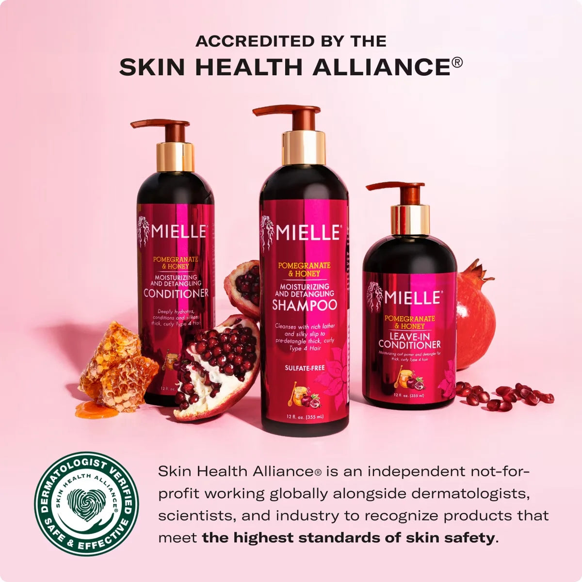 Mielle Organics Pomegranate & Honey Leave-In Conditioner - 12 fl oz: For Textured & All Hair Types, Cream Form