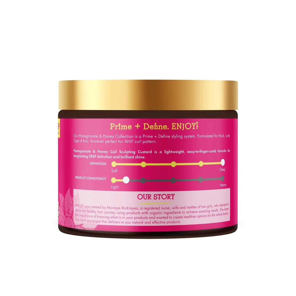 Mielle Organics Pomegranate & Honey Coil Sculpting Custard - 12oz: Texturizing Hair Treatment, Cream Form, For Curly Hair