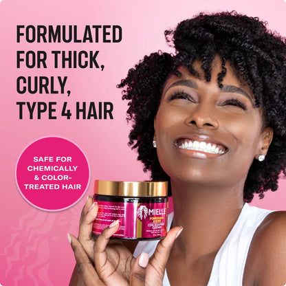 Mielle Organics Pomegranate & Honey Coil Sculpting Custard - 12oz: Texturizing Hair Treatment, Cream Form, For Curly Hair