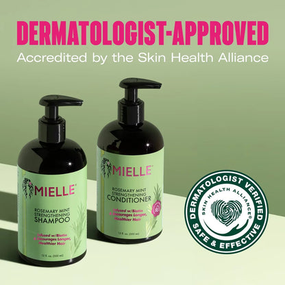 Mielle Organics Shampoo + Conditioner Combo Pack - Rosemary Mint - 24 fl oz: Moisturizing, Textured Hair, Liquid Form