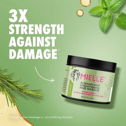 Mielle Organics Rosemary Mint Strengthening Hair Masque - 12oz