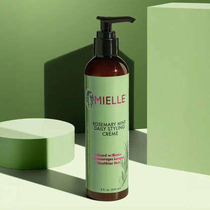Mielle Organics Rosemary Mint Multi-Vitamin Daily Styling Creme - 8 fl oz: Paraben-Free, Sulfate-Free, Textured Hair