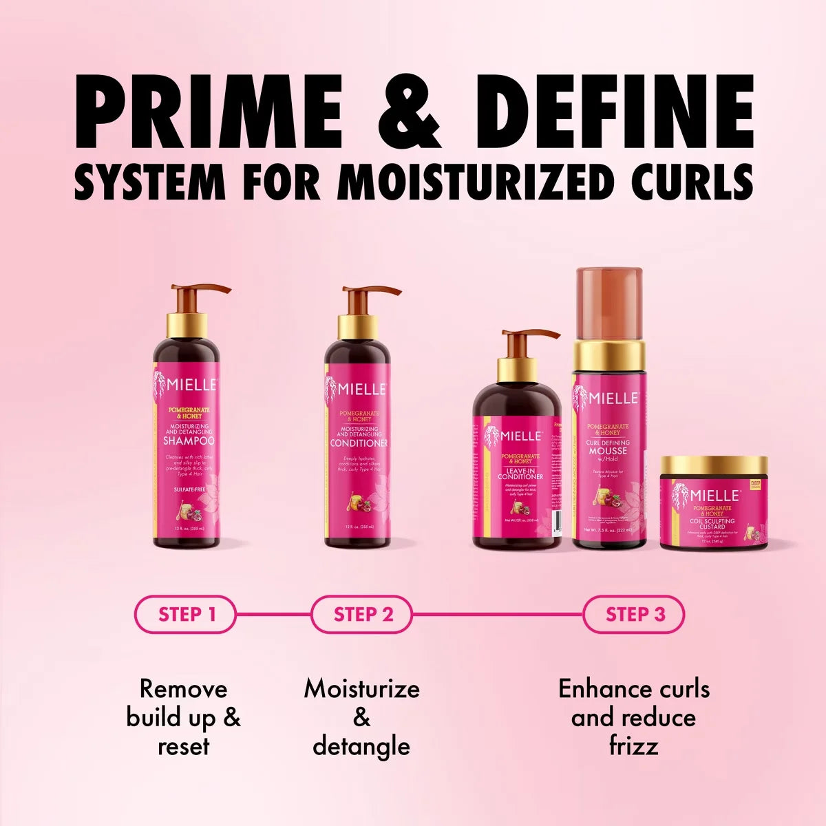 Mielle Organics Pomegranate & Honey Leave-In Conditioner - 12 fl oz: For Textured & All Hair Types, Cream Form