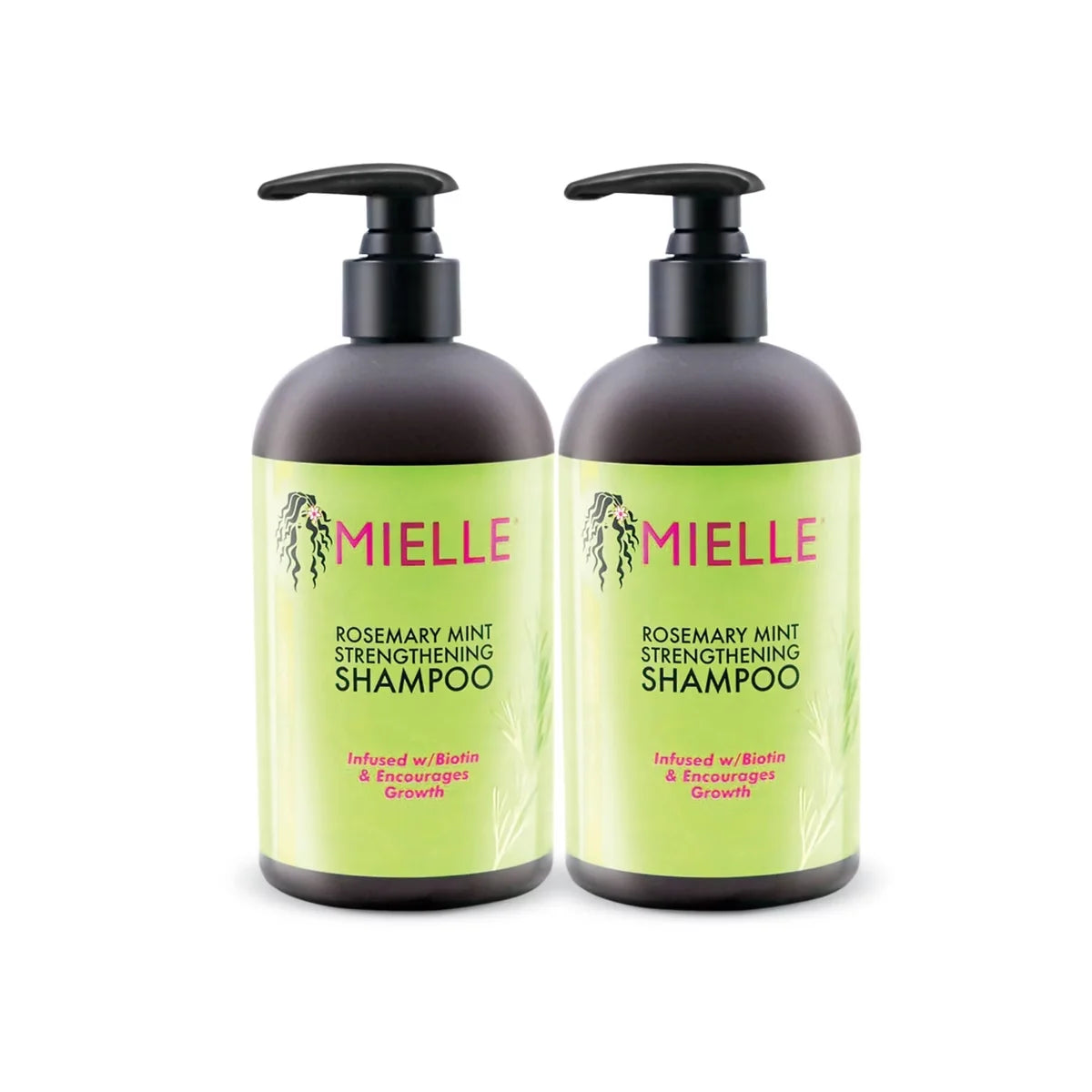Mielle 2 Pack/12fl oz Organics Rosemary Mint Strengthening Shampoo