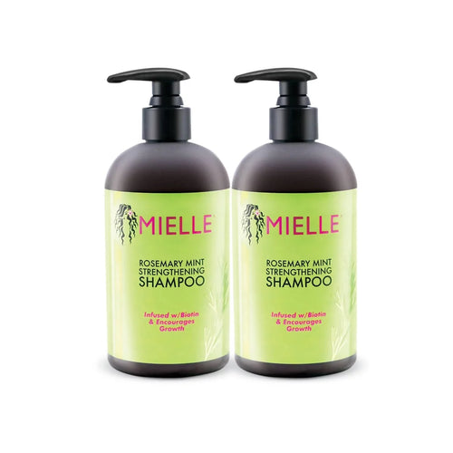 Mielle 2 Pack/12fl oz Organics Rosemary Mint Strengthening Shampoo
