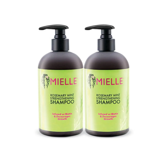 Mielle 2 Pack/12fl oz Organics Rosemary Mint Strengthening Shampoo