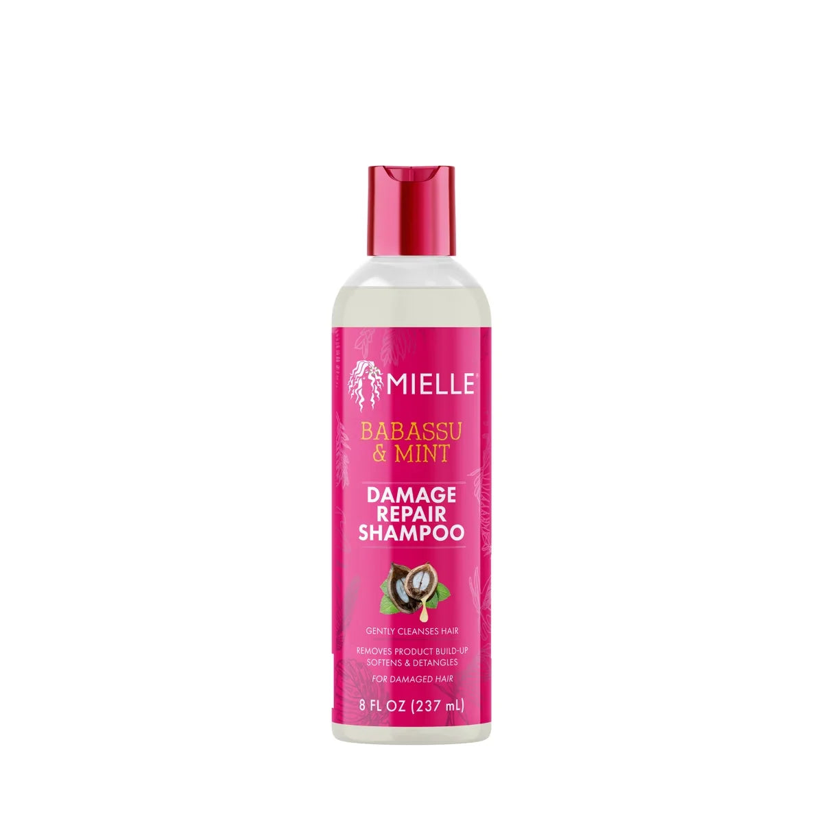 Mielle Organics Babassu & Mint Damage Repair Shampoo - 8 fl oz: For All Hair Types, Cream Form, Daily Use