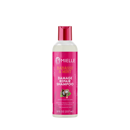 Mielle Organics Babassu & Mint Damage Repair Shampoo - 8 fl oz: For All Hair Types, Cream Form, Daily Use