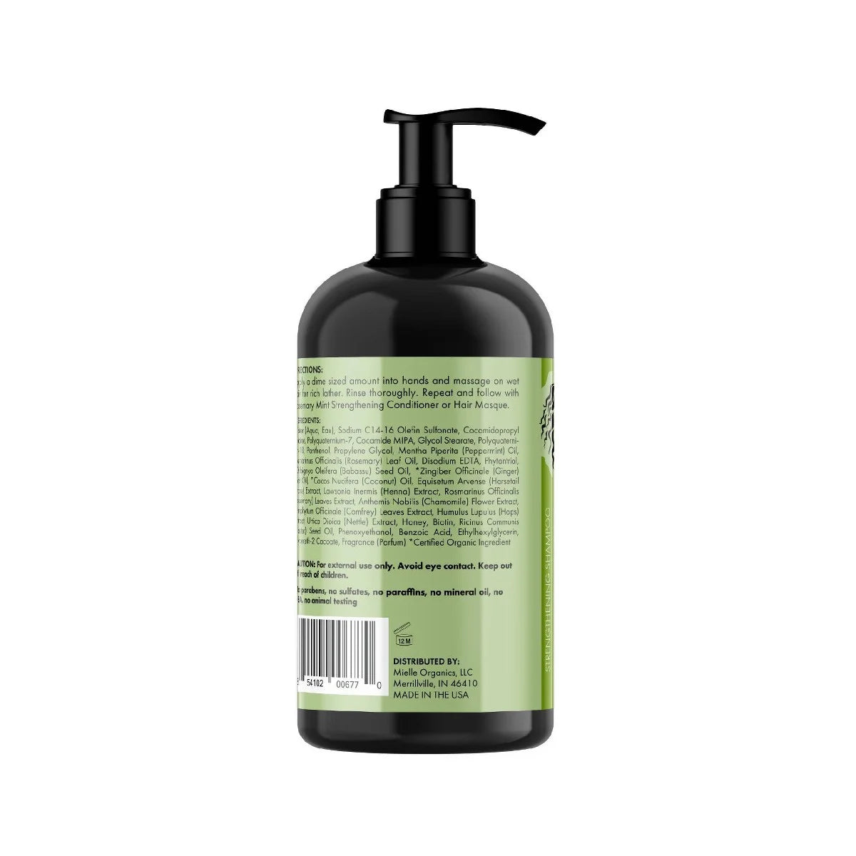 Mielle 2 Pack/12fl oz Organics Rosemary Mint Strengthening Shampoo