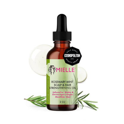 Mielle Organics Rosemary Mint 12oz Strengthening Hair Masque + 2 fl oz Scalp & Strengthening Hair Oil