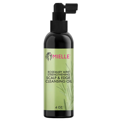 Mielle Organics Rosemary Mint Scalp & Edge Cleansing Hair Oil - 4 fl oz: Paraben-Free, Sulfate-Free, Textured Hair