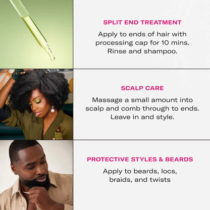 Mielle Organics Rosemary Mint Light Scalp & Hair Strengthening Oil - 2 fl oz: Paraben-Free, Sulfate-Free, Daily Use, Textured & All Hair Types
