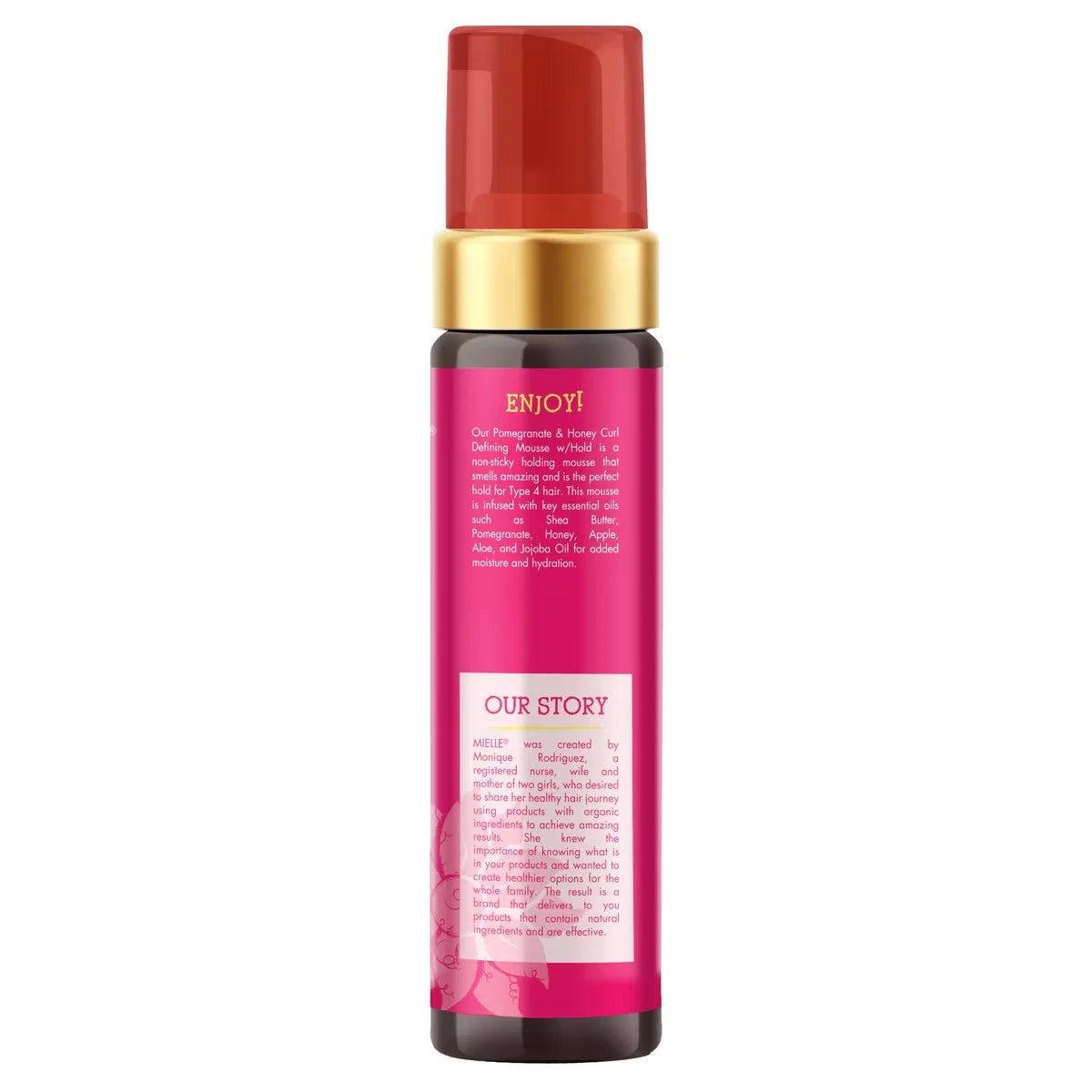 Mielle Organics Pomegranate and Honey Curl Defining Mousse with Hold - 7.5 fl oz: For Dry Hair
