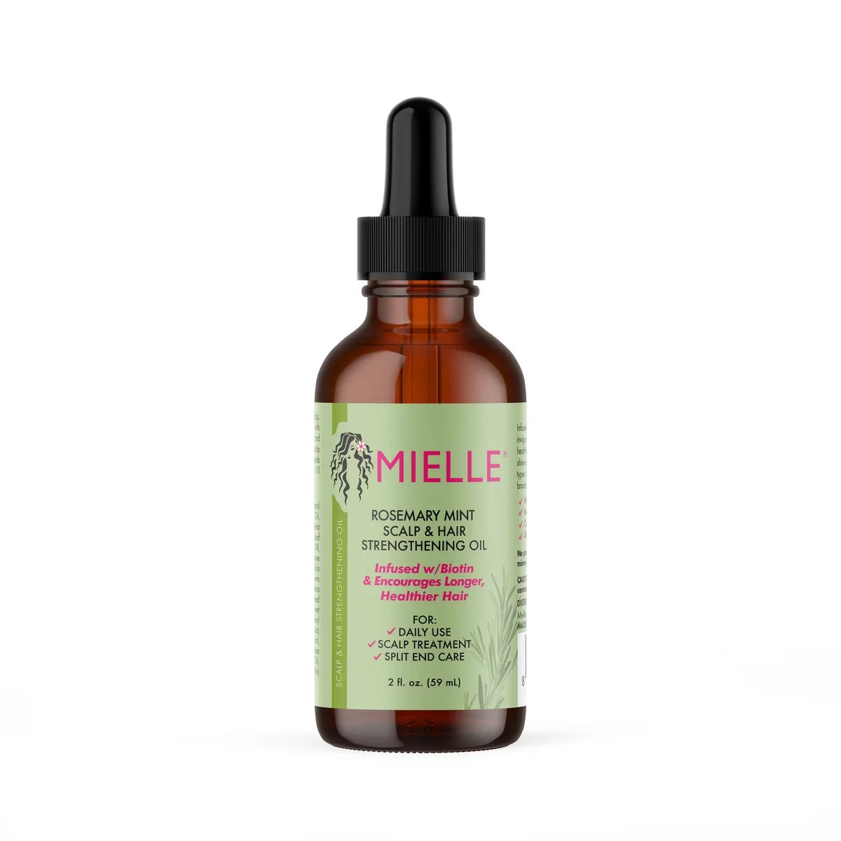 Mielle Organics Rosemary Mint Scalp & Strengthening Hair Oil  - 2 fl oz: Phthalate-Free, Paraben-Free, For All Hair Types