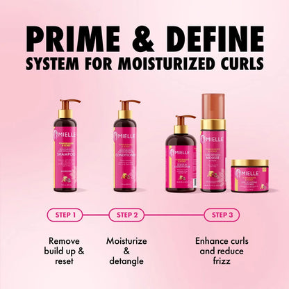 Mielle Organics Pomegranate and Honey Curl Defining Mousse with Hold - 7.5 fl oz: For Dry Hair