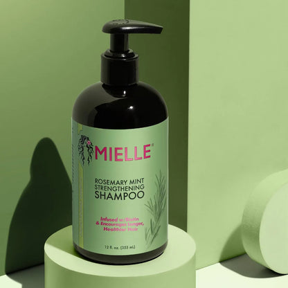 Mielle 2 Pack/12fl oz Organics Rosemary Mint Strengthening Shampoo