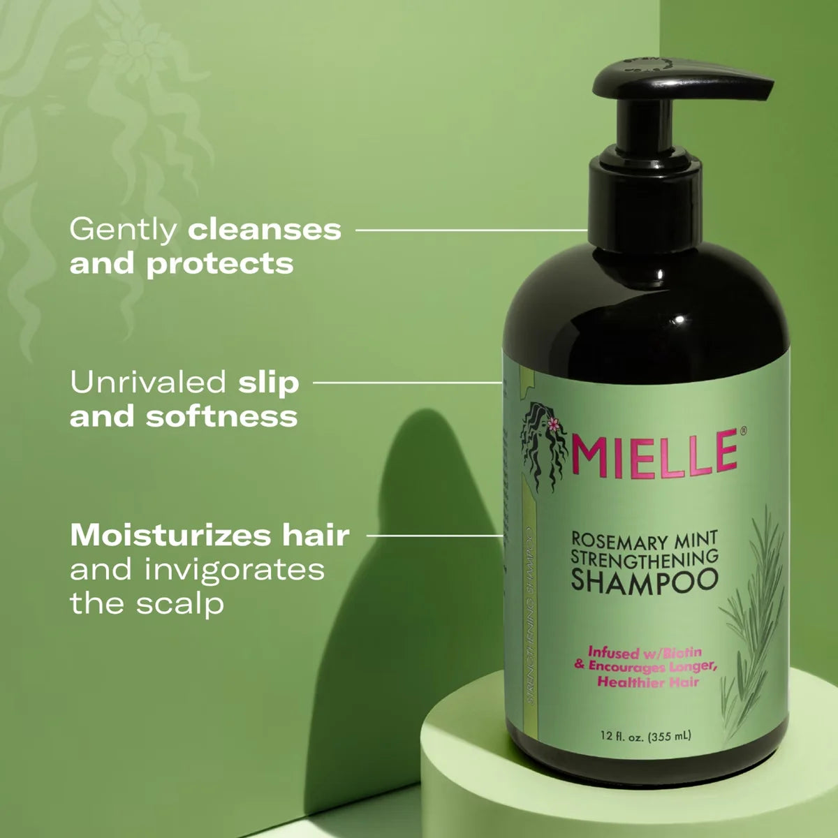 Mielle Organics Rosemary Mint Strengthening Shampoo - 12 fl oz