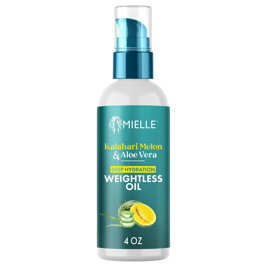 Mielle Organics Kalahari Melon & Aloe Vera Deep Hydration Weightless Oil - 4 fl oz: Curl Enhancing, For Textured Hair, Daily Use