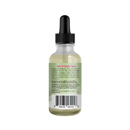 Mielle Organics Rosemary Mint Light Scalp & Hair Strengthening Oil - 2 fl oz: Paraben-Free, Sulfate-Free, Daily Use, Textured & All Hair Types