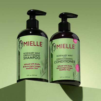 Mielle 2 Pack/12fl oz Organics Rosemary Mint Strengthening Shampoo