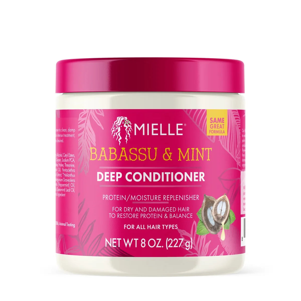 Mielle Organics Babassu Mint Deep Conditioner - 8 fl oz: Curl Enhancing, Paraben-Free, Sulfate-Free, Cream
