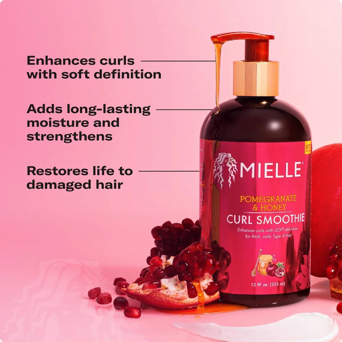 Mielle Organics Pomegranate & Honey 12 fl oz Curl Smoothie + Leave-In Conditioner