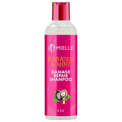 Mielle Organics Babassu & Mint Damage Repair Shampoo - 8 fl oz: For All Hair Types, Cream Form, Daily Use