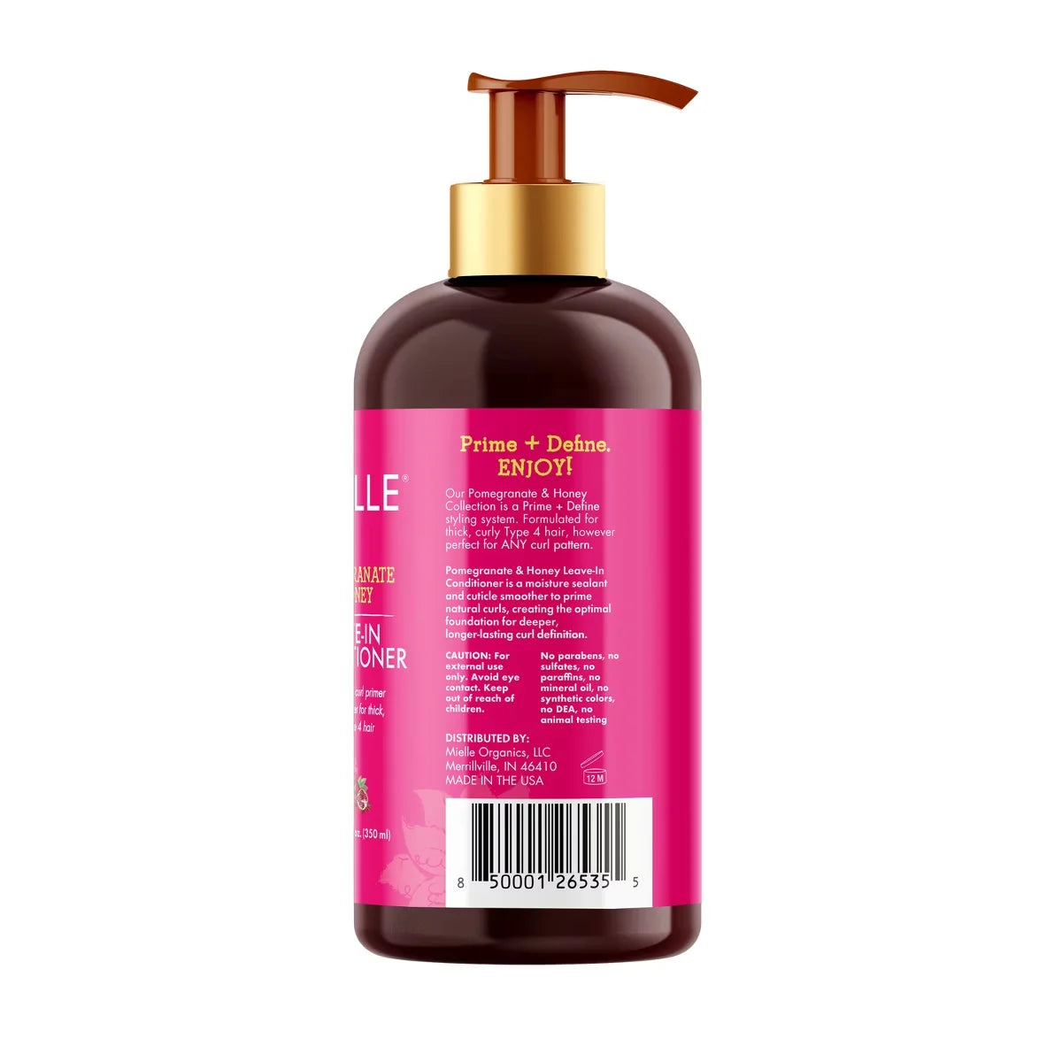 Mielle Organics Pomegranate & Honey Leave-In Conditioner - 12 fl oz: For Textured & All Hair Types, Cream Form