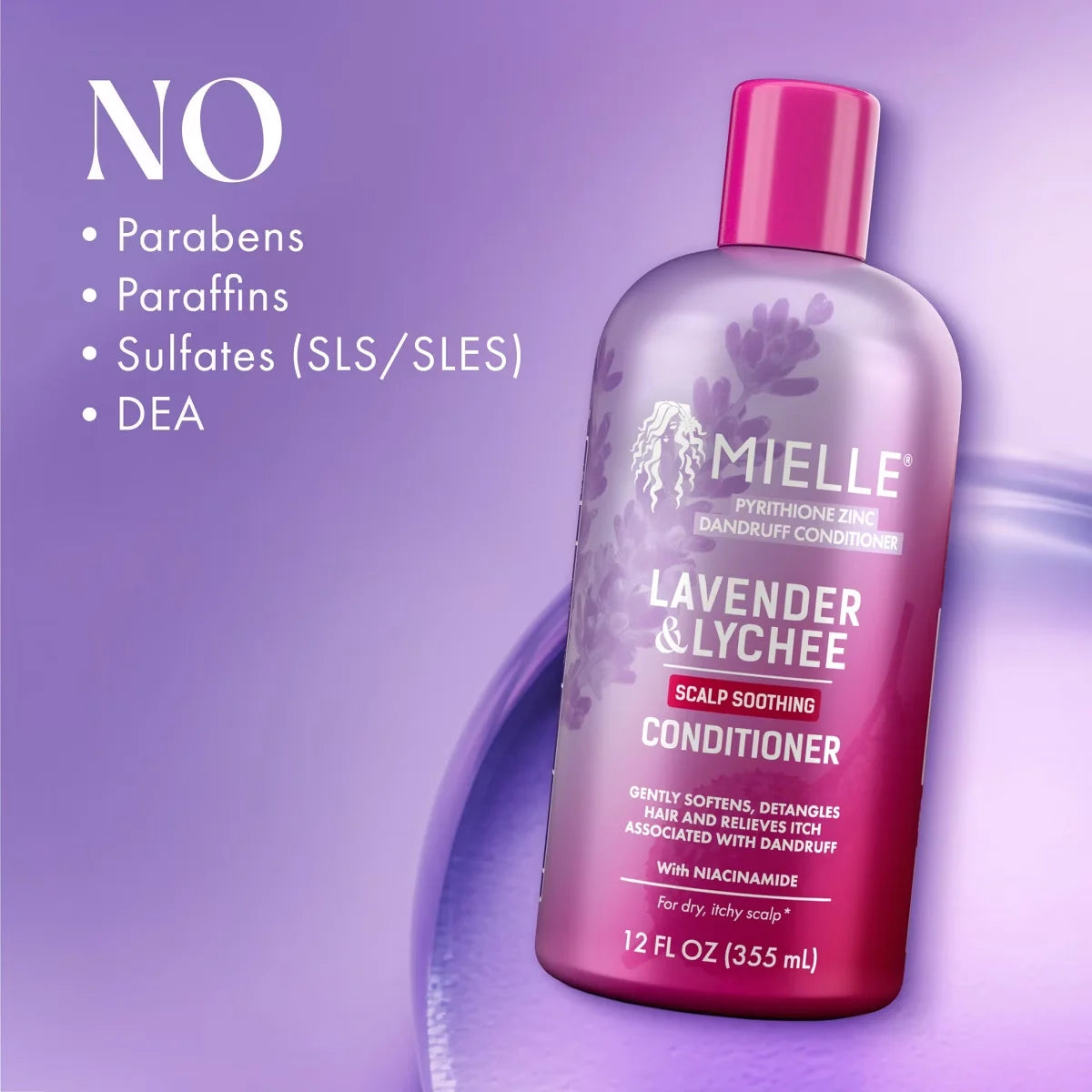 Mielle Organics Lavender & Lychee Scalp Soothing Conditioner - 12 fl oz