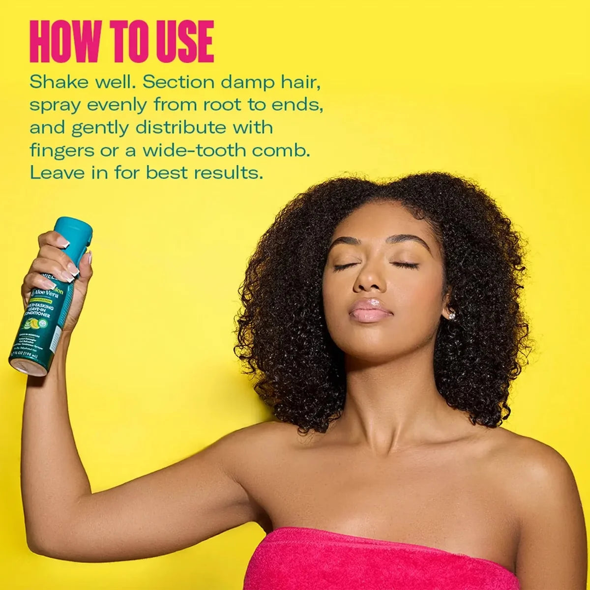 Mielle Organics Kalahari Melon & Aloe Vera Deep Hydration Multi-Tasking Leave-In Conditioner - 6.7 fl oz: Cream, Daily Use